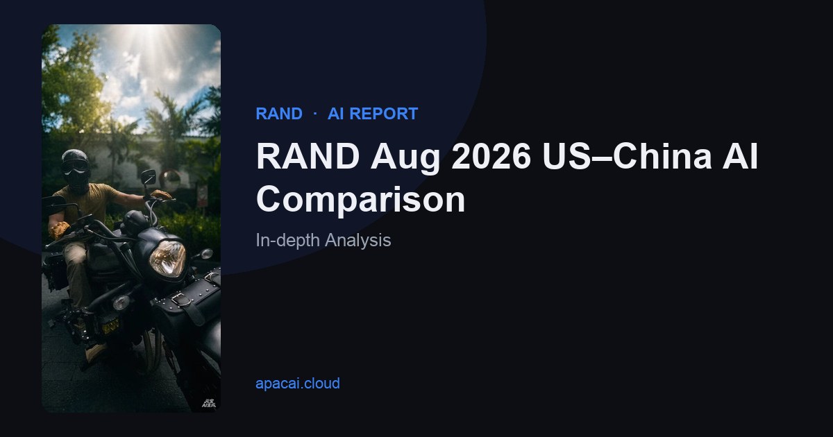 RAND US–China AI Report cover